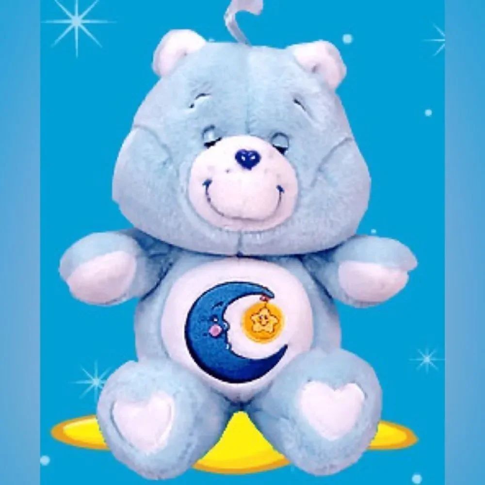 NWT Vtg 2002 Care Bears Bedtime Bear 13” 20’s Anniversary Stuffed Animal